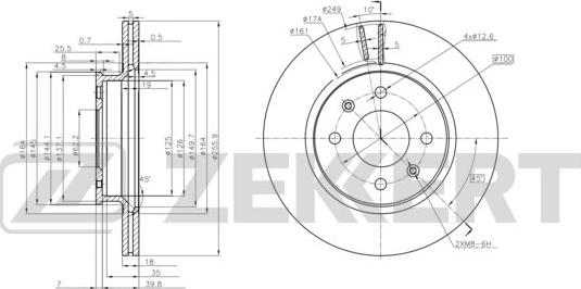 Zekkert BS-6205 - Kočioni disk www.molydon.hr