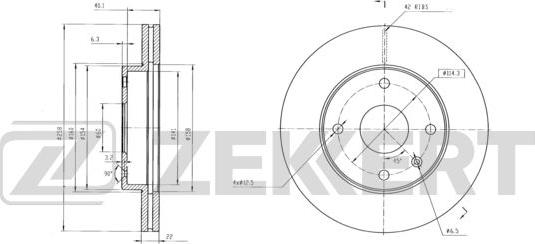 Zekkert BS-6207 - Kočioni disk www.molydon.hr