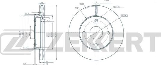 Zekkert BS-6210 - Kočioni disk www.molydon.hr