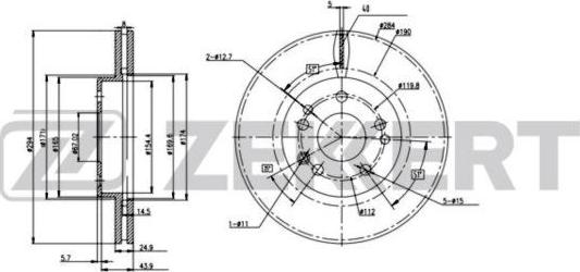 Zekkert BS-6213 - Kočioni disk www.molydon.hr