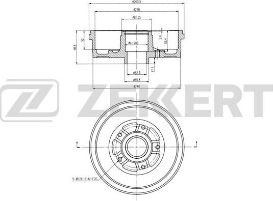 Zekkert BS-6282 - Bubanj kočnica www.molydon.hr