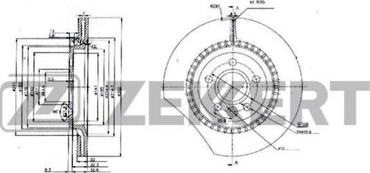 Zekkert BS-6235 - Kočioni disk www.molydon.hr