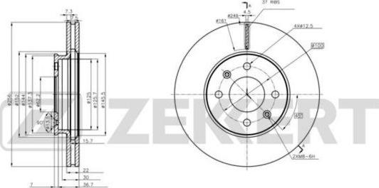 Zekkert BS-6236 - Kočioni disk www.molydon.hr