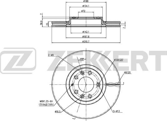 Zekkert BS-6230 - Kočioni disk www.molydon.hr