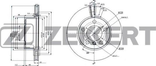 Zekkert BS-6237 - Kočioni disk www.molydon.hr