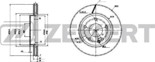 Zekkert BS-6221 - Kočioni disk www.molydon.hr