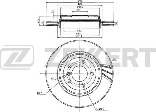 Zekkert BS-6223B - Kočioni disk www.molydon.hr