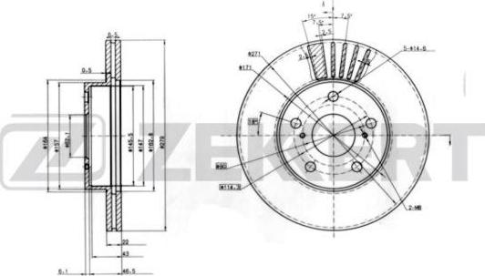 Zekkert BS-6227 - Kočioni disk www.molydon.hr