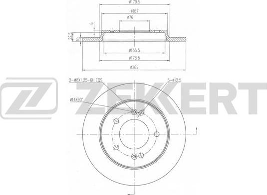 Zekkert BS-6279 - Kočioni disk www.molydon.hr