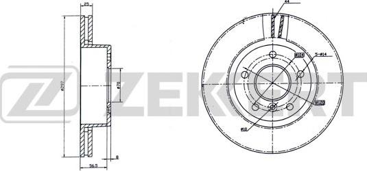 Zekkert BS-6275 - Kočioni disk www.molydon.hr