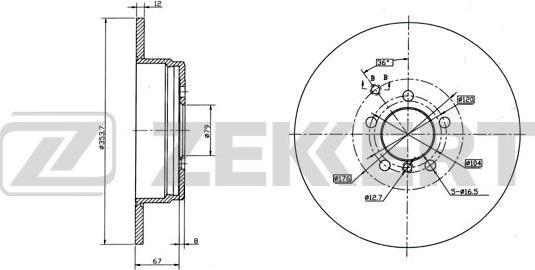 Zekkert BS-6276 - Kočioni disk www.molydon.hr