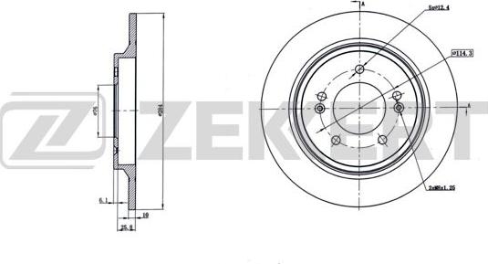 Zekkert BS-6271 - Kočioni disk www.molydon.hr