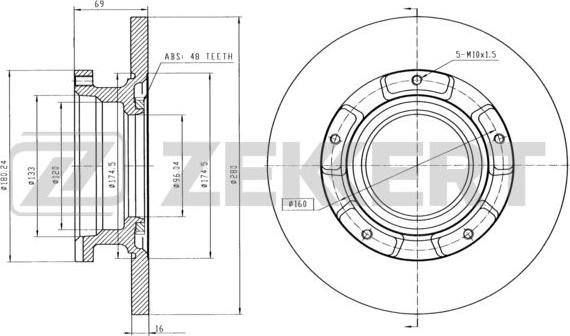 Zekkert BS-6278 - Kočioni disk www.molydon.hr