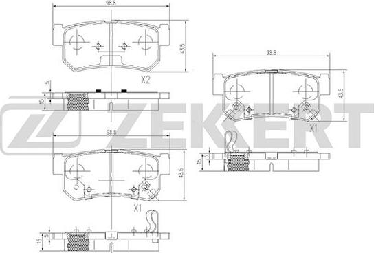 Zekkert BS-1496 - Komplet Pločica, disk-kočnica www.molydon.hr