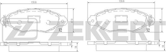 Zekkert BS-1443 - Komplet Pločica, disk-kočnica www.molydon.hr