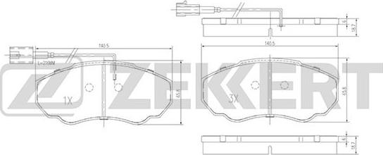 Zekkert BS-1460 - Komplet Pločica, disk-kočnica www.molydon.hr