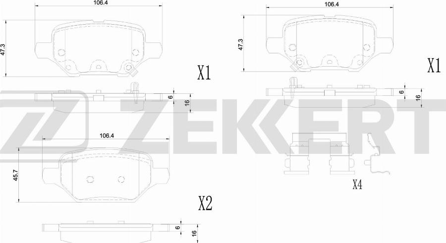 Zekkert BS-1400 - Komplet Pločica, disk-kočnica www.molydon.hr