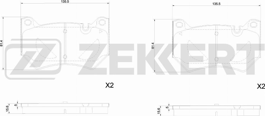 Zekkert BS-1401 - Komplet Pločica, disk-kočnica www.molydon.hr