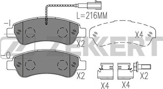 Zekkert BS-1410 - Komplet Pločica, disk-kočnica www.molydon.hr