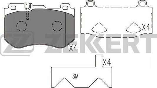 Zekkert BS-1412 - Komplet Pločica, disk-kočnica www.molydon.hr