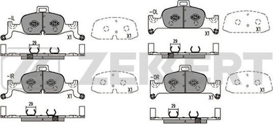 Zekkert BS-1421 - Komplet Pločica, disk-kočnica www.molydon.hr