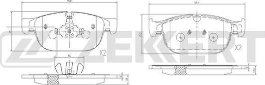 Zekkert BS-1428 - Komplet Pločica, disk-kočnica www.molydon.hr