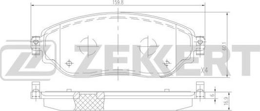 Zekkert BS-1523 - Komplet Pločica, disk-kočnica www.molydon.hr