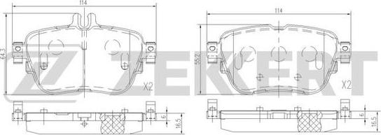 Zekkert BS-1527 - Komplet Pločica, disk-kočnica www.molydon.hr