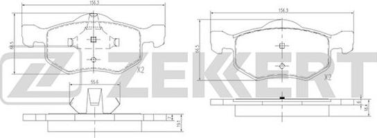 Zekkert BS-1671 - Komplet Pločica, disk-kočnica www.molydon.hr