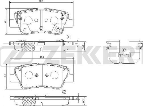 Zekkert BS-1095 - Komplet Pločica, disk-kočnica www.molydon.hr