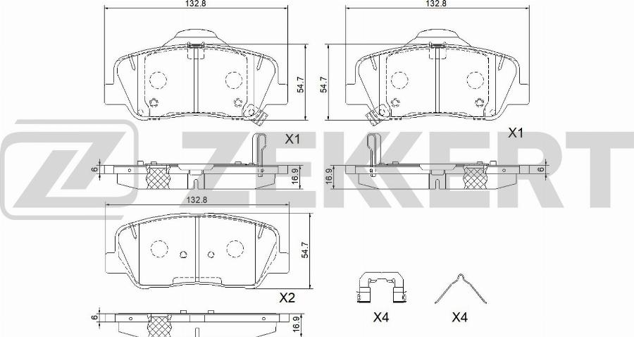 Zekkert BS-1090 - Komplet Pločica, disk-kočnica www.molydon.hr