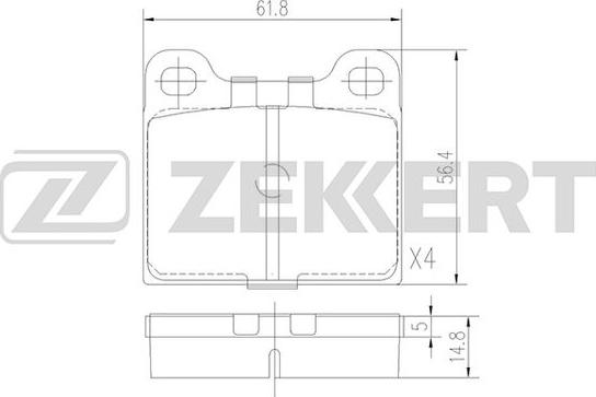 Zekkert BS-1049 - Komplet Pločica, disk-kočnica www.molydon.hr