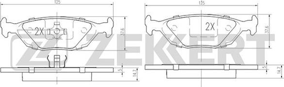 Zekkert BS-1050 - Komplet Pločica, disk-kočnica www.molydon.hr