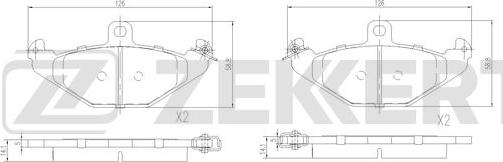 Zekkert BS-1058 - Komplet Pločica, disk-kočnica www.molydon.hr