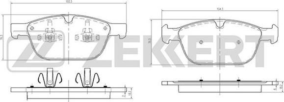 Zekkert BS-1053 - Komplet Pločica, disk-kočnica www.molydon.hr