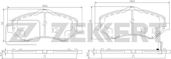 Zekkert BS-1008 - Komplet Pločica, disk-kočnica www.molydon.hr