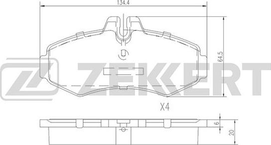 Zekkert BS-1015 - Komplet Pločica, disk-kočnica www.molydon.hr