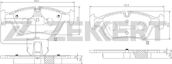 Zekkert BS-1016 - Komplet Pločica, disk-kočnica www.molydon.hr