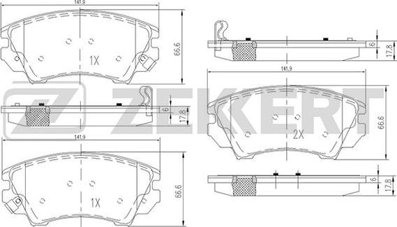 Zekkert BS-1013 - Komplet Pločica, disk-kočnica www.molydon.hr