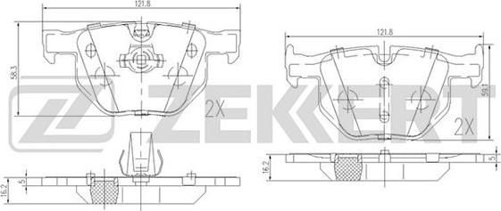 Zekkert BS-1017 - Komplet Pločica, disk-kočnica www.molydon.hr