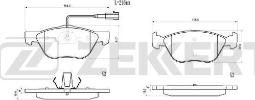 Zekkert BS-1035 - Komplet Pločica, disk-kočnica www.molydon.hr