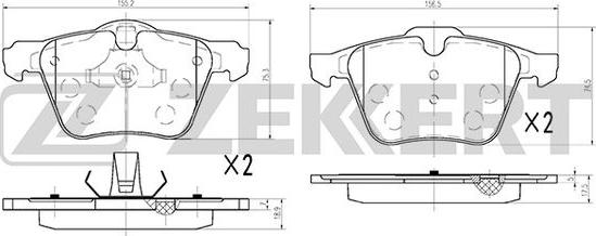 Zekkert BS-1031 - Komplet Pločica, disk-kočnica www.molydon.hr