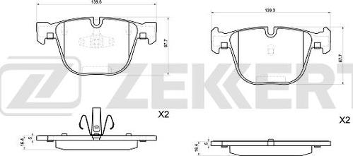 Zekkert BS-1037 - Komplet Pločica, disk-kočnica www.molydon.hr