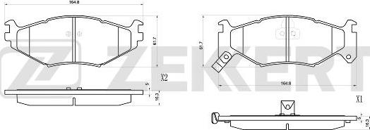 Zekkert BS-1025 - Komplet Pločica, disk-kočnica www.molydon.hr