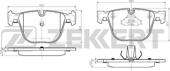 Zekkert BS-1021 - Komplet Pločica, disk-kočnica www.molydon.hr