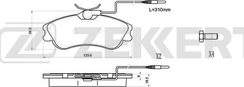 Zekkert BS-1070 - Komplet Pločica, disk-kočnica www.molydon.hr