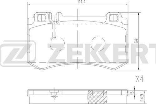 Zekkert BS-1194 - Komplet Pločica, disk-kočnica www.molydon.hr