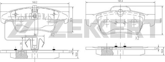 Zekkert BS-1145 - Komplet Pločica, disk-kočnica www.molydon.hr