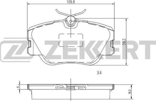 Zekkert BS-1148 - Komplet Pločica, disk-kočnica www.molydon.hr