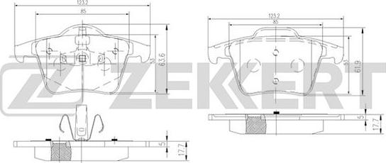 Zekkert BS-1143 - Komplet Pločica, disk-kočnica www.molydon.hr